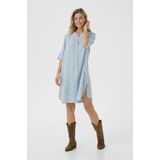 Cream - Blousejurk - Blauw - CRTiah - Gevoerde Zoom/Rand - Knoopsluiting - Halve Mouw