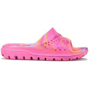 Girl's Skechers Children Hogan Splash Slides in Pink