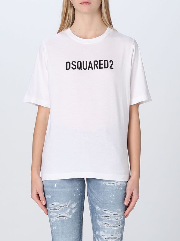 Dsquared2 - T-shirt - Wit - Katoen