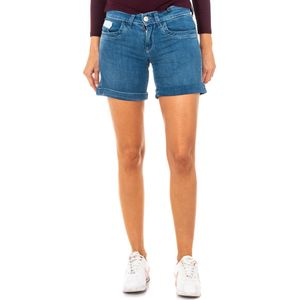 Kort Texaans - Jeans - Blauw - Katoen - Knoop- en ritssluiting