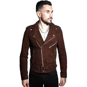 Heren - Brando Bikerjack - Bruin - Geitensuède