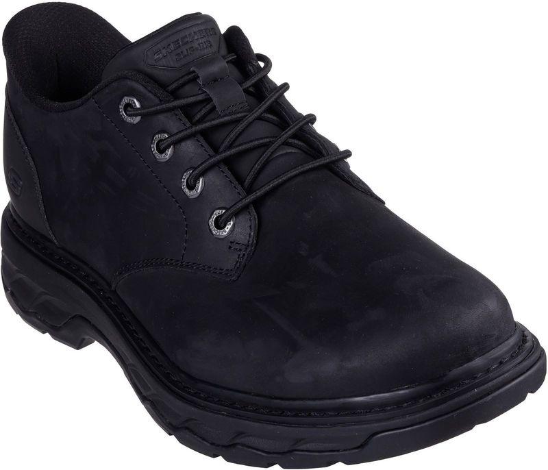Skechers - Lockett Gustav - Leren Veterschoenen - Zwart - Heren