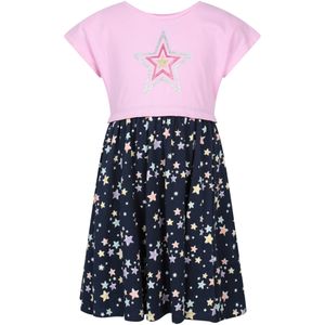 Mountain Warehouse Katoenen jurk met klaproosster voor kinderen (Marine)