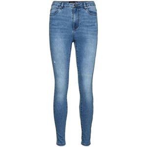 VERO MODA Cropped High Waist Skinny Jeans VMSOPHIA Blauw - Maat 30/30