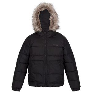 Regatta Parka Met Imitatiebont Voor Kinderen (Zwart) - Maat 9-10J / 134-140cm