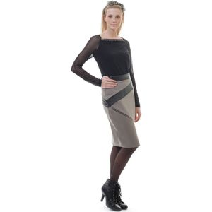 2-Young - Stretch Rok - Kokerrok - Met Rits en Paneel Detail