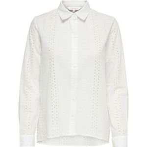 ONLY semi-transparante blouse ONLALFIE met open detail wit