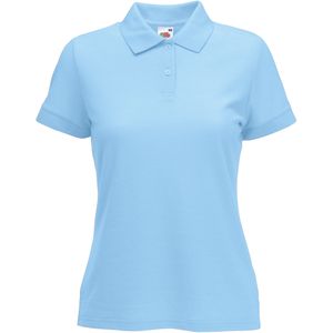 Fruit Of The Loom - Dames-Fit 65/35 Poloshirt - Hemel Blauw - Korte Mouwen