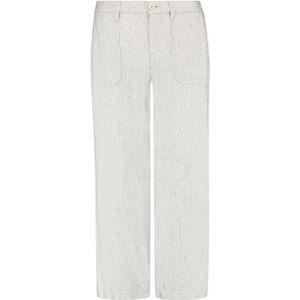 Wide Leg Ankle Trouser Gestreept Stretch Linnen | Slubby Stripe