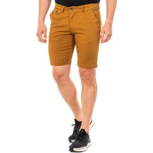 La Martina - Bermuda Shorts - Bruin - 98% Katoen - Tailleband met Riemlussen