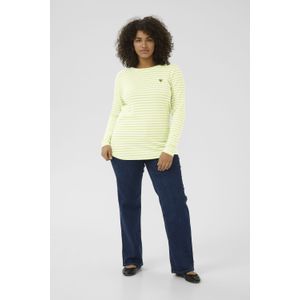 KAFFE - CURVE - Shirt - Appel/Wit - Lange Mouw