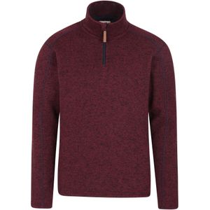 Mountain Warehouse Heren Idris II Half Zip Fleece Top (Donkerrood)