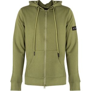 Iceberg - Blouse Hoodie - Groen - Katoen - Capuchon met Trekkoord