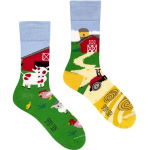 SPOX SOX - Heren & Dames Mismatched Grappige Sokken - Boerderij Sokken - Boerderij