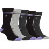 5-Pack Heren Bamboo Felgekleurde Gestreepte Sokken