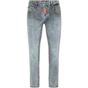 Philipp Plein - Jeans - Grijs - Skinny Fit Hexagon