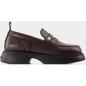 Everyday Moccasins - Ganni - Synthetisch Leer - Chocolade Fondant