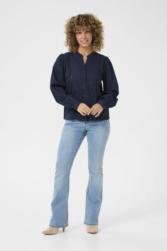 Cream - Crjassi Blouse Bluser 10614010 - Blouse - Blauw - Katoen