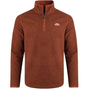 Weird Fish Heren Errill Textured Eco Friendly Quarter Zip Fleece Top (Baksteen Oranje)