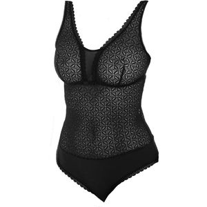 Daily Glam Trendy kanten bodysuit met bandjes D07M7 vrouw