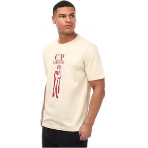 Men's C.P. Company 30/2 Mercerized Jersey Sailor T-Shirt in Cream