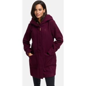 Marikoo - B819 - Dames Trenchcoat - Wijn - Lang