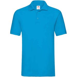 Fruit of the Loom Heren Premium Katoenen Piqué Poloshirt (Azuurblauw)