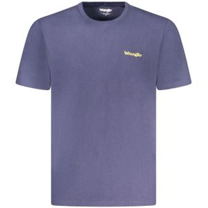 Wrangler - Small Logo Tee - T-shirt - Blauw - Katoen
