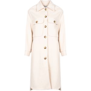 Silvian Heach - Trenchcoat - Wit - 100% Polyester - Regular Fit