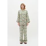 Casual Broek - Geometrisch Groen - Straight Fit