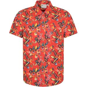 Mountain Warehouse Overhemd met korte mouwen voor heren Tropical Leaves (Oranje)