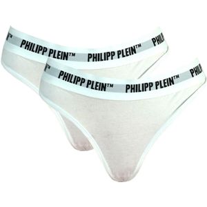 Philipp Plein - DUPP01 01 - Ondergoedstrings - Wit - Set van Twee