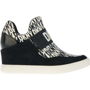 Women's DKNY All Over Print Trainers In Black - Maat 38.5