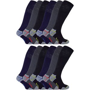 12 Paar Heren Kniesokken van Katoen - Ultimate Werk Sokken