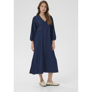 Jurk - CUhilka - Denim Midi-jurk - Blauw - A-lijn