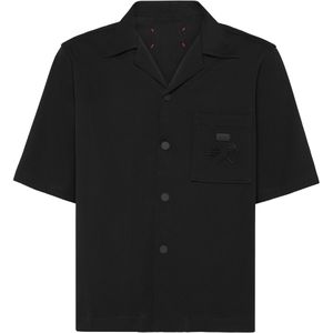 Philipp Plein - Bowling Shirt SS Racing Club - Overhemd - Zwart - Katoen