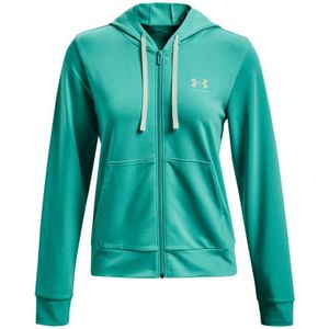 Under Armour UA Rival badstof hoodie met volledige rits voor dames, groen