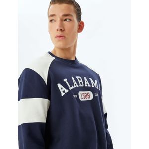 Koton - Sweatshirt - Navy/Wit - Katoen - Lange Mouw