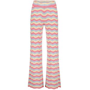 Vingino X Senna Bellod Gestreepte Flared Broek Roze - Maat 10J / 140cm