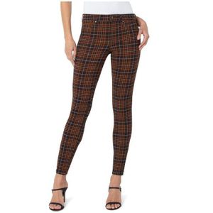 Madonna Skinny Diep Kaneel Marine Glen Plaid Jeans - Maat 28 (Taille)