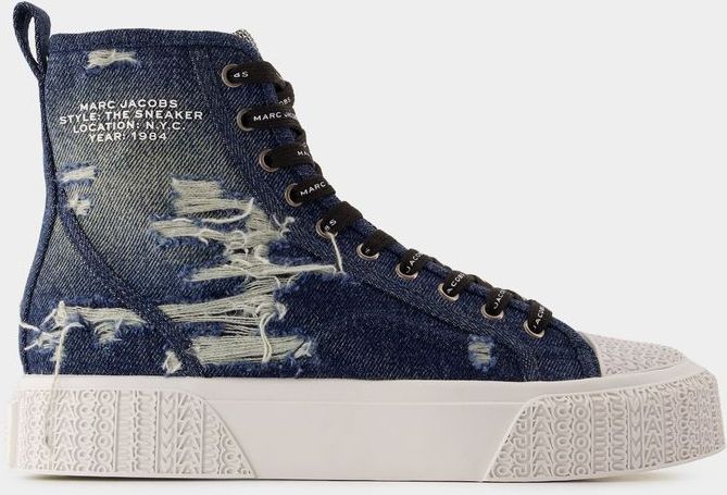 Marc Jacobs - High Top Sneakers - Blauw - Katoen
