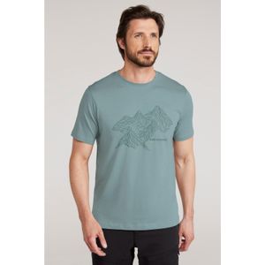 Mountain Warehouse Tonaal organisch T-shirt heren (Licht Khaki)