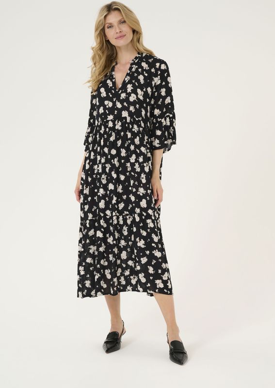 Kaffe - Jurk 'Karina' - Zwart/Wit - Tuniekjurk