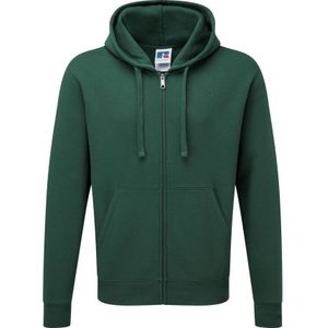 Russell Heren Authentieke Sweatshirt Met Volledige Ritssluiting / Hoodie (Fles Groen) - Maat XL