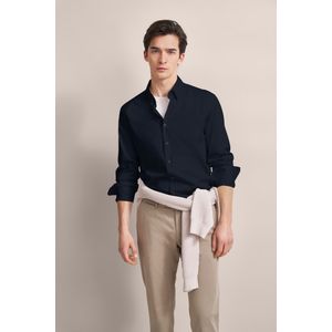 Bugatti - Klassiek Overhemd - Blauw - Heren - 100% Katoen