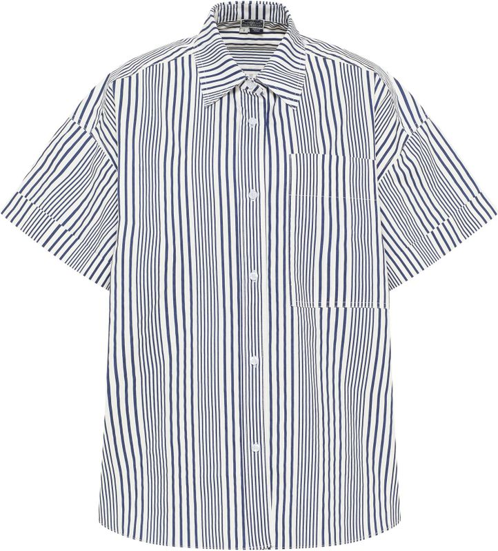 Dreimaster - Blouse - Gebroken Wit - Dames - Casual Snit - Halve Mouwen