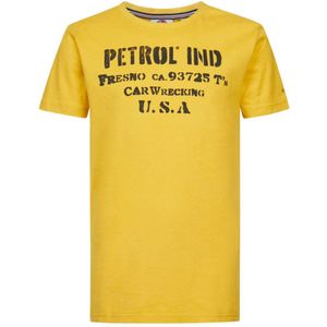 Petrol Industries - Jongens Logo T-shirt Boys - Geel - Maat 12J / 152cm