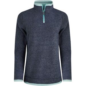 Weird Fish Dames/Dames Beye Grid Eco Friendly Quarter Zip Fleece Top (Rijke marine)