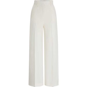 Boss Dames/Dames Tikela High Waist Relaxed Fit Broek (Wit)
