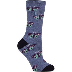 Dames Thermosokken | Dunne Bloemige Fleece Sokken